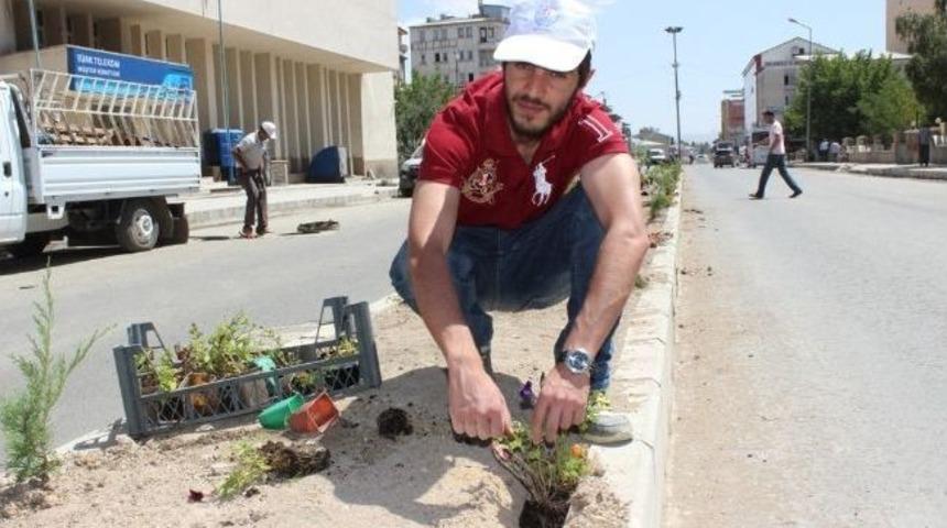 Ağrı Belediyesi&rsquo;nden Peyzaj &Ccedil;alışması