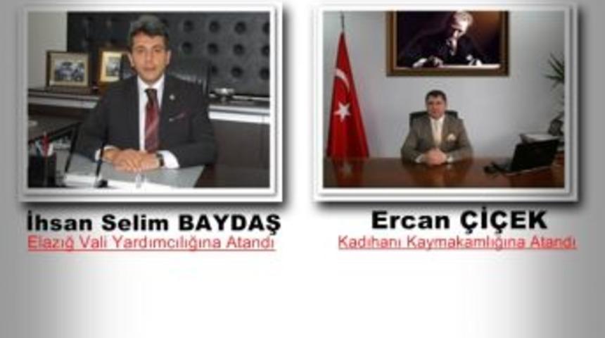 Ercan &Ccedil;i&ccedil;ek Kadıhanı Kaymakamlığına atandı