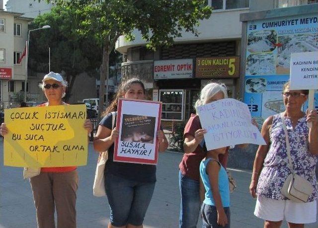 Edremit’te Körfez Kadınları Tecavüz Ve Cinsel Tacizi Protesto Etti