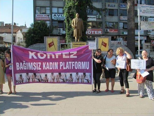 Edremit’te Körfez Kadınları Tecavüz Ve Cinsel Tacizi Protesto Etti