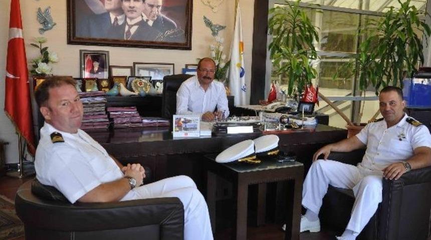 Yeni Ve Eski Radar Komutanlarından Başkan Altung&uuml;n&rsquo;e Ziyaret