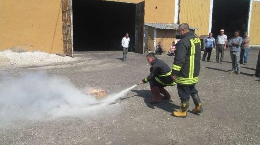 İtfaiyeden Yangın Tatbikatı