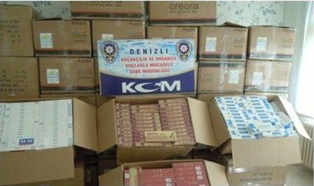 Denizli’de Gümrük Kaçağı 50 Bin Paket Sigara Ele Geçirildi