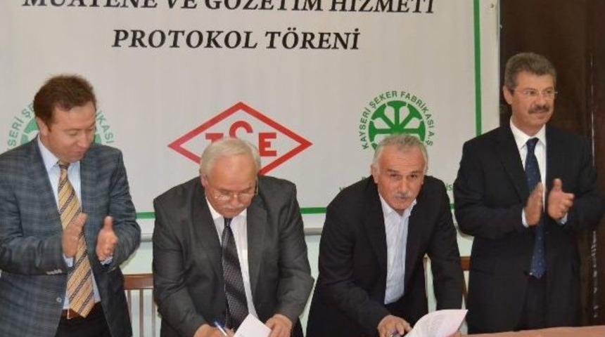 Kayseri Şeker Fabrikası Tse İle Muayene Ve G&ouml;zetim Hizmeti&rsquo; Protokol&uuml; İmzaladı