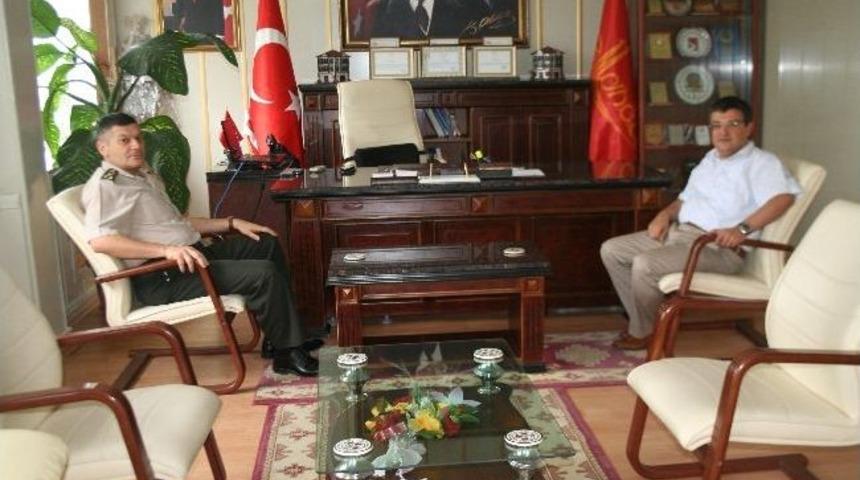 İl Jandarma Alay Komutanı Yıldız'dan, Osmaneli Kaymakamı Ada'ya Veda Ziyareti