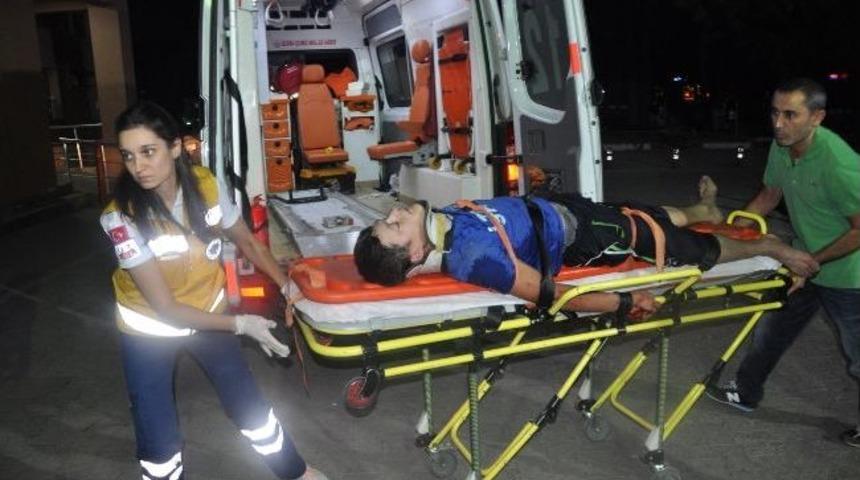 İneg&ouml;l'de Ki Kazada Motosikletli Gen&ccedil; Ağır Yaralandı