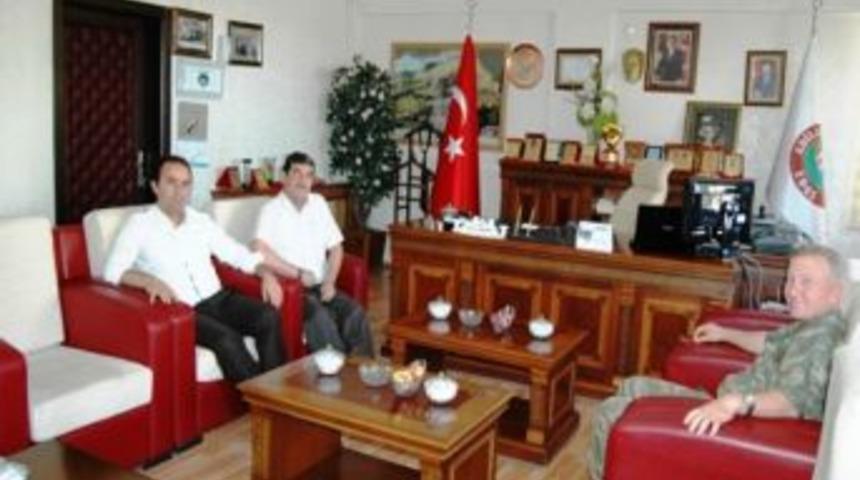 Kaymakam Erkan Ve Tuğgeneral Kırtıl&rsquo;dan Başkan G&ouml;ksoy&rsquo;a Ziyaret