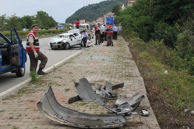 Giresun’da Trafik Kazası: 4 Yaralı