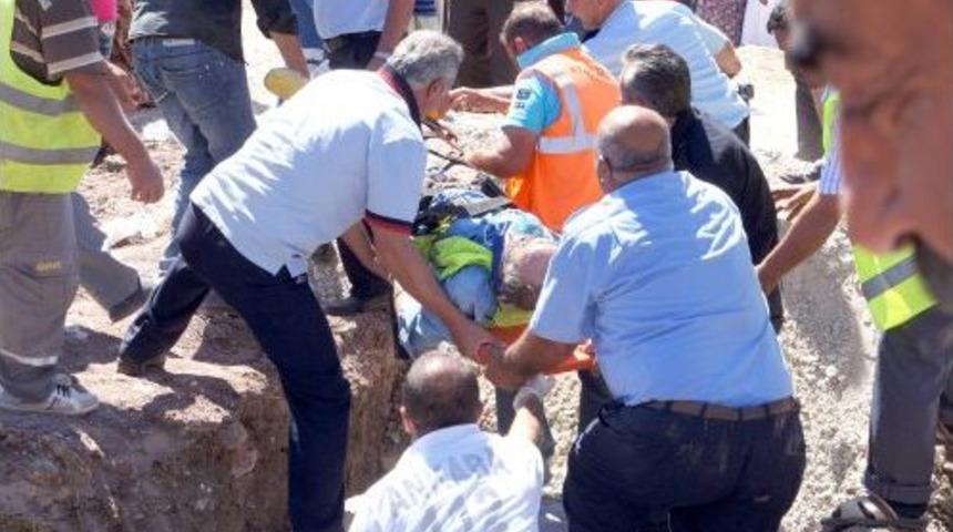 Ankara'daki G&ouml;&ccedil;&uuml;kte Bir Iş&ccedil;i Yaralandı