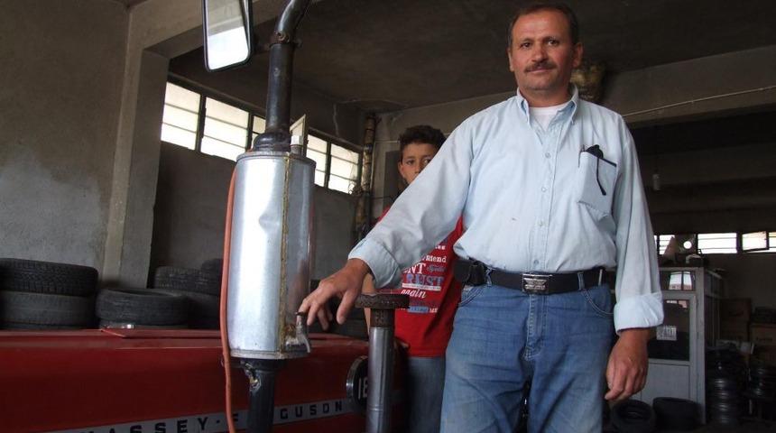 Boğazlıyanlı Mucit Çiftçi Traktörüne Egzozdan Termos Yaptı