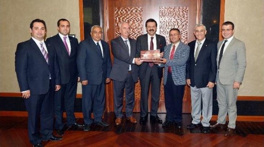 &Ouml;demiş Ticaret Borsası&rsquo;ndan Hisarcıklıoğlu&rsquo;na Ziyaret