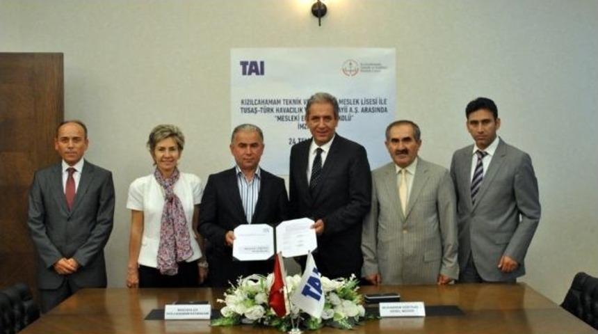 Tai İle Kızılcahamam Teknik Ve End&uuml;stri Meslek Lisesi Arasında 'mesleki Eğitim Protokol&uuml;' İmzalandı