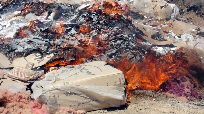 Uşak&rsquo;ta 670 Bin Paket Ka&ccedil;ak Sigara Imha Edildi