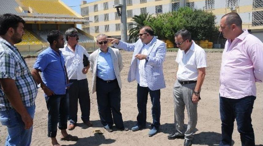 Koşar, Alsancak Stadı&rsquo;nda İncelemelerde Bulundu