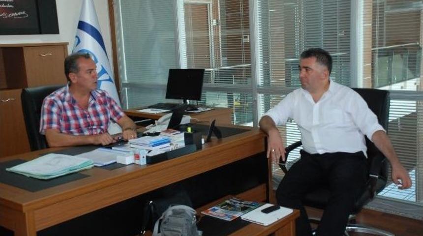 Akb&uuml;k Belediye Başkanı Sandalcı&rsquo;dan Sgk M&uuml;d&uuml;r&uuml;ne Ziyaret