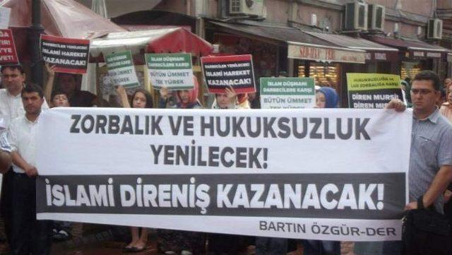 Bartın'da Mısır Darbecileri Protesto Edildi