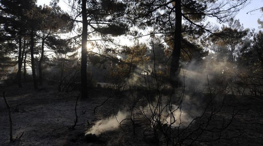 &Ccedil;anakkale'deki Yangında Soğutma &Ccedil;alışmaları Devam Ediyor