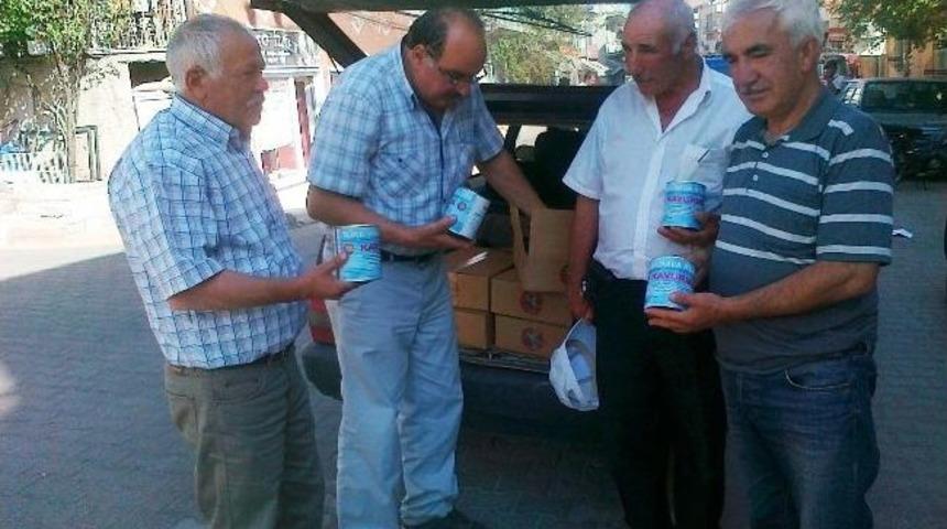 Thk Hisarcık&rsquo;ta 84 Kutu Kavurma Dağıttı