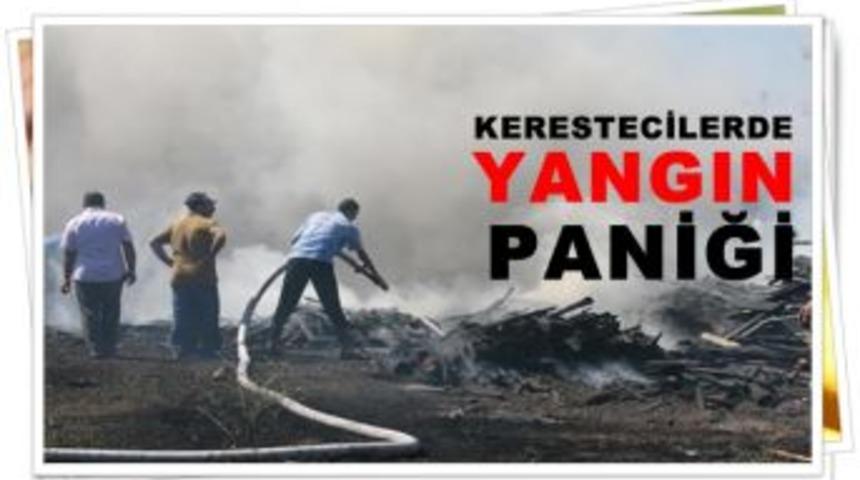 Kereste Meydanında Korkutan Yangın
