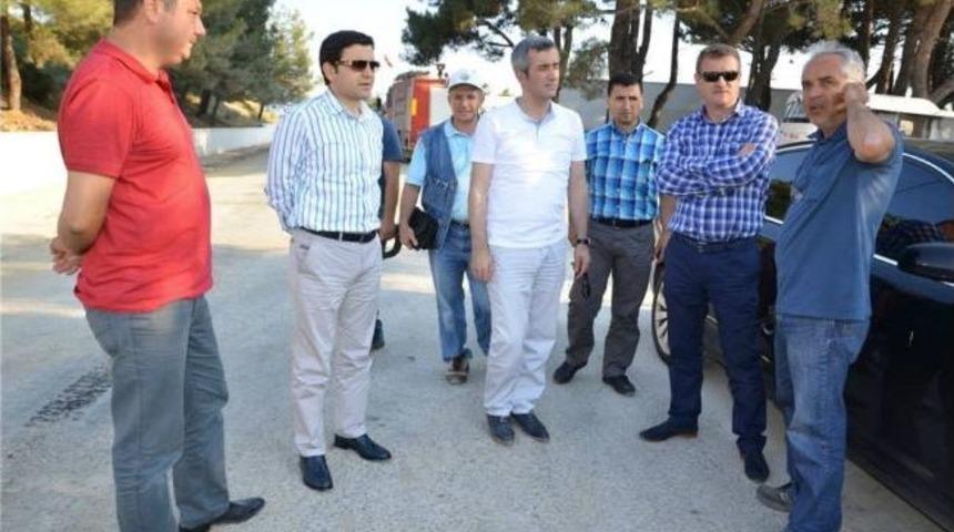 Ak Parti Milletvekilleri Gelibolu'daki Yangın Alanında İncelemelerde Bulundu