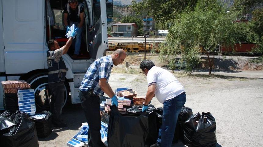 Pozantı'da Ka&ccedil;ak Sigara Operasyonu