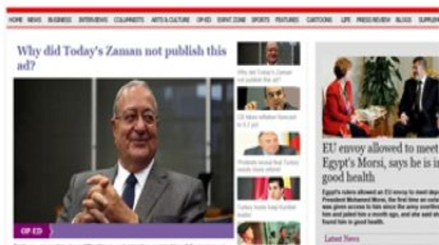 Todays's Zaman, Kendini Eleştiren Yazıyı Manşet Yaptı