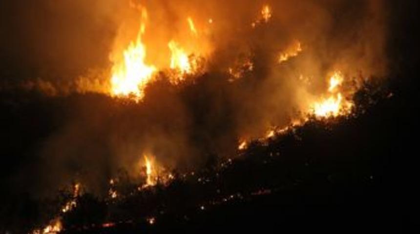 Kepsut'taki Orman Yangını Kilometrelerce Uzaklıktan G&ouml;r&uuml;l&uuml;yor
