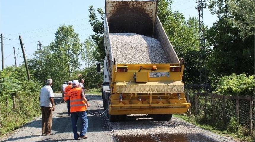Tekkek&ouml;y&rsquo;de Asfalt &Ccedil;alışması