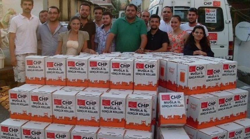 Milas'ta Chp'li Gen&ccedil;lerden Erzak Yardımı