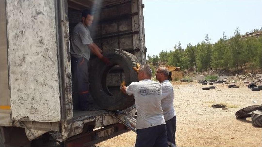 101 Ton Atık Lastik Geri D&ouml;n&uuml;şt&uuml;r&uuml;ld&uuml;