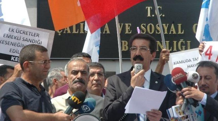 Kesk, &Ccedil;alışma Ve Sosyal G&uuml;venlik Bakanlığı'na Y&uuml;r&uuml;y&uuml;ş D&uuml;zenledi