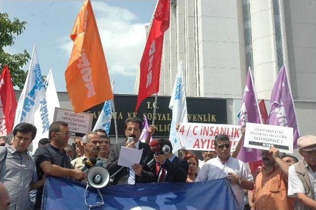 Kesk, &Ccedil;alışma Ve Sosyal G&uuml;venlik Bakanlığı na Y&uuml;r&uuml;y&uuml;ş D&uuml;zenledi 1