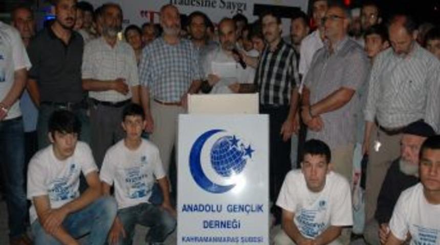 Kahramanmaraş&rsquo;ta Mısır'daki Darbe Protesto Edildi