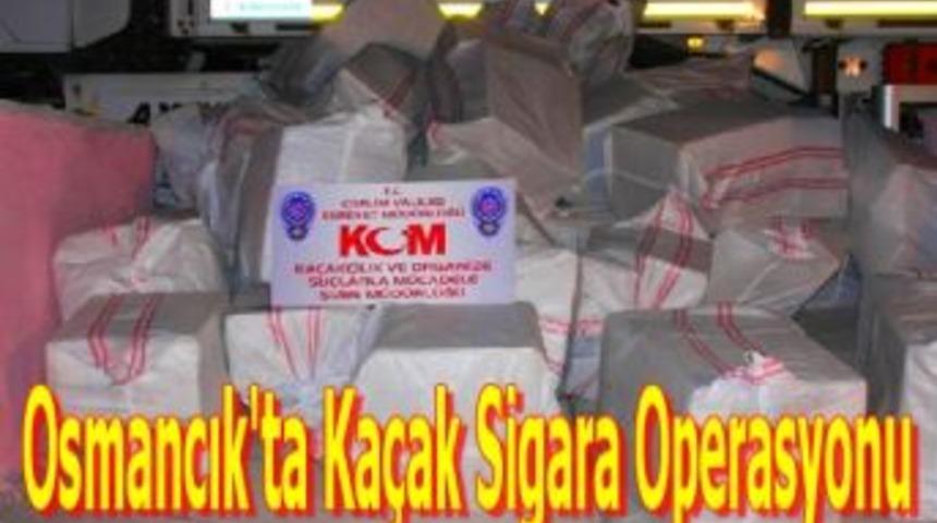Osmancık'ta ka&ccedil;ak sigara operasyonu