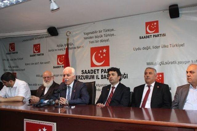 Saadet Partisi Genel Başkanı Mustafa Kamalak Erzurum'da