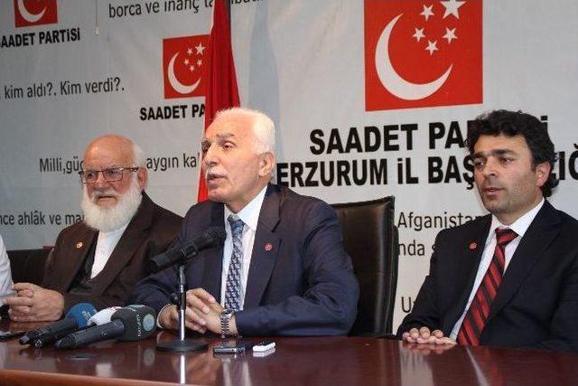 Saadet Partisi Genel Başkanı Mustafa Kamalak Erzurum'da