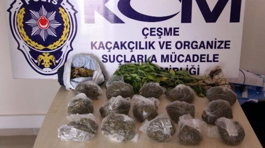 &Ccedil;eşme Polisi'nden Uyuşturucuya Ge&ccedil;it Yok