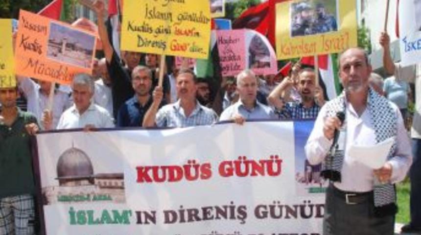 İskenderun'da Kud&uuml;s Olayları Protesto Edildi