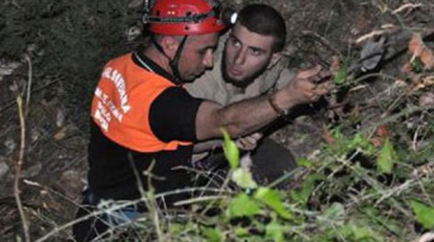 Manzara izlerken 30 metre yuvarlandı