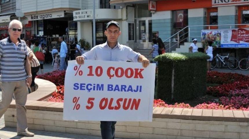Se&ccedil;im Barajını Protesto İ&ccedil;in G&ouml;k&ccedil;e Barajına Y&uuml;r&uuml;d&uuml;