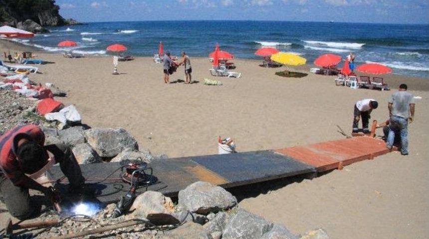 Belediye&rsquo;den Kumsala Engelli Rampası