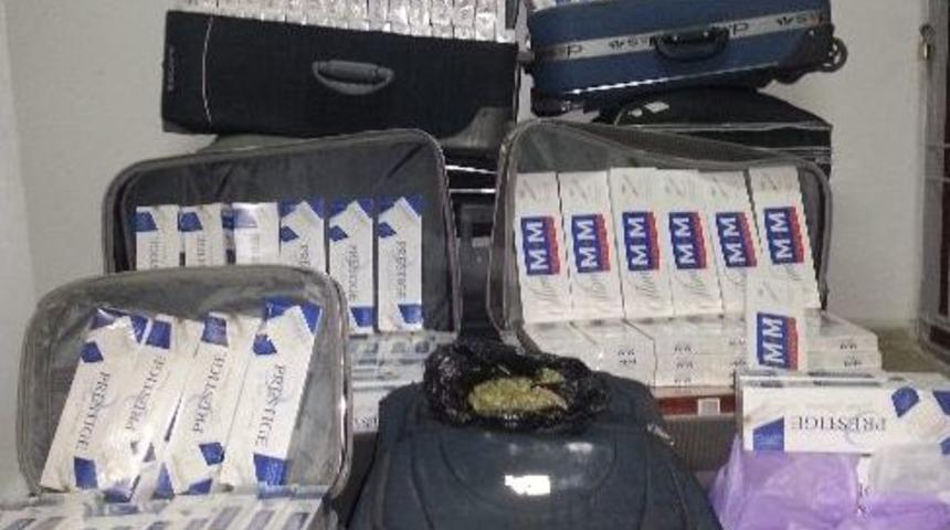 Malatya'da Ka&ccedil;ak Sigara Ve Esrar Ele Ge&ccedil;irildi