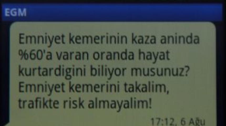 Emniyet Genel M&uuml;d&uuml;rl&uuml;ğ&uuml;'nden Sms'li Trafik Uyarısı