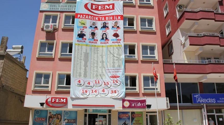Pazarcık FEM'in 7 &Ouml;ğrencisi Fen Lisesini Kazandı