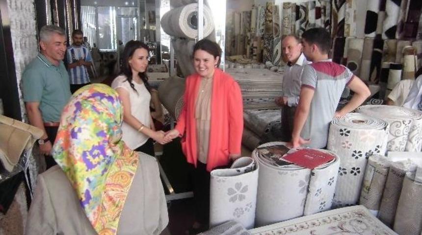 Ak Parti'li Y&uuml;ksel, Esnafları Ziyaret Etti