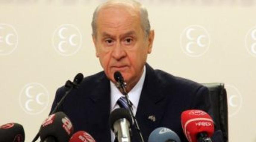 Mhp Lideri Bah&ccedil;eli&rsquo;nin Basın Toplantısı (1)