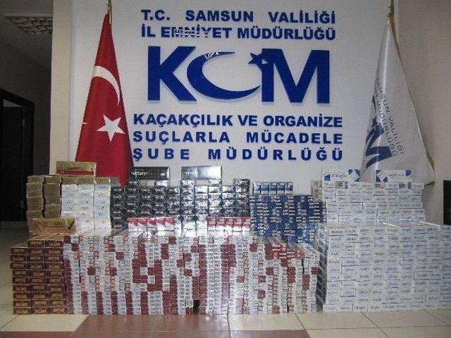 Samsun'da 15 Bin 156 Paket Kaçak Sigara Ele Geçti