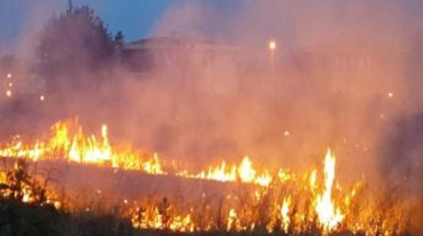 Anız Yangını Korkuttu