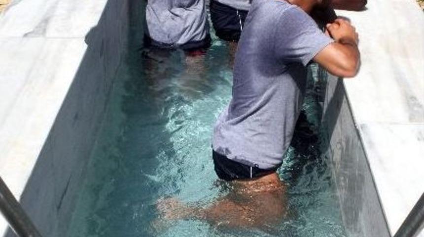 Gazinatepsporlu futbolcular i&ccedil;in buzlu havuz &ccedil;&ouml;z&uuml;m&uuml;