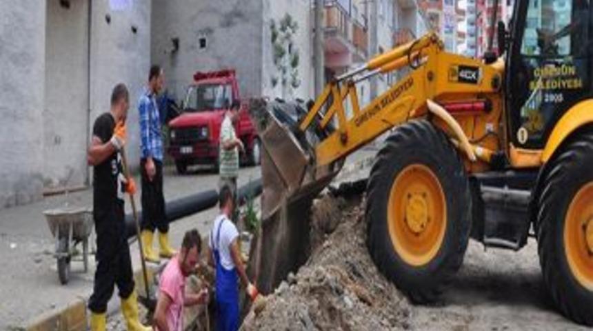 Giresun Belediyesi, Kanalizasyon Şebeke &Ccedil;alışmalarına Başladı